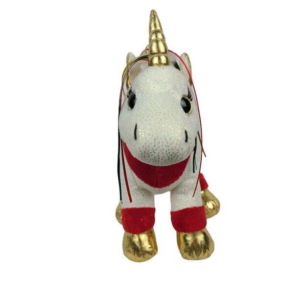 Ganz Astra Unicorn 11 inch Plush Gold Sparkle Ribbons Stuffed Animal Toy HX11609 - Picture 5 of 10